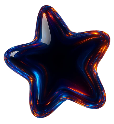 Iridescent abstract star