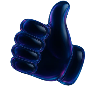 Iridescent hand illustration